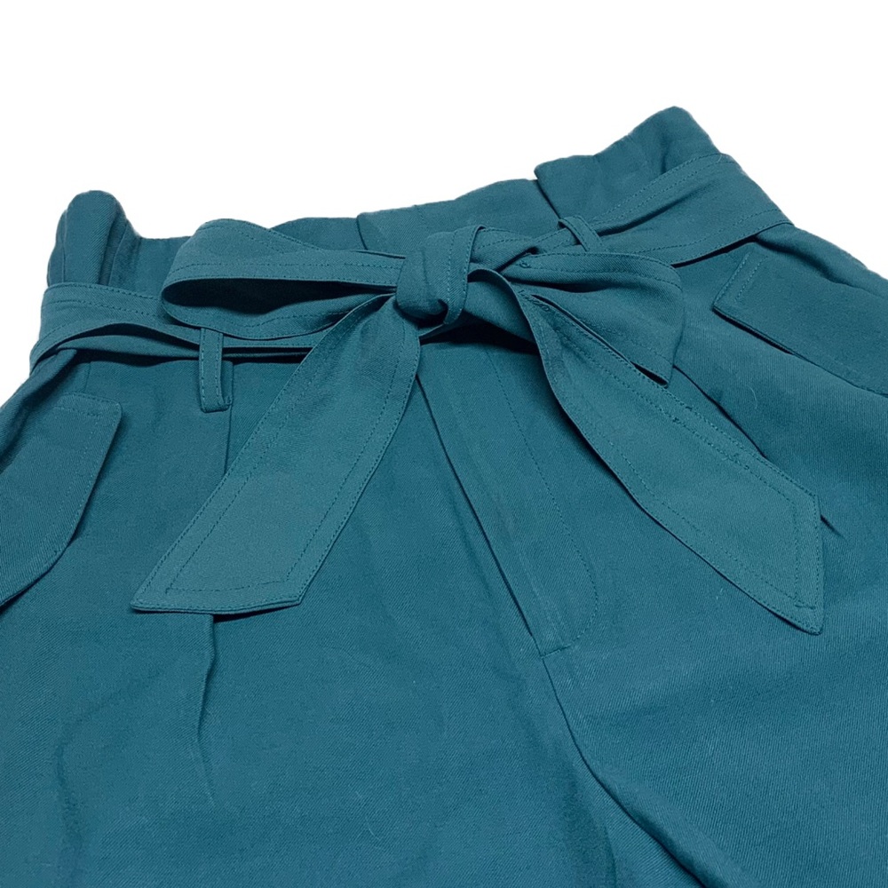 A New Day Teal Paperbag Waist Belted Shorts | High Rise Size 4 - Picture 5 of 15